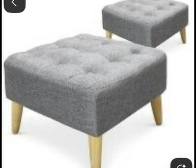 Brand New Luxury Stool Ottoman Stool with Golden Legs - Modern Puffy