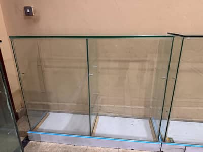 2 pc's Glass Showcase Counters 4 Foot | Thick Glass | Reasonable Price