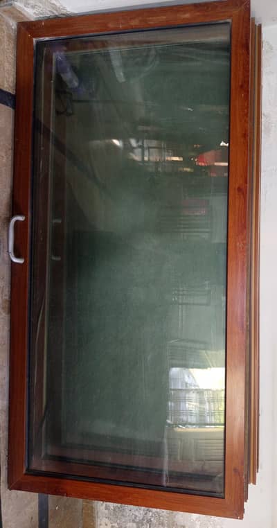 4 Premium Wooden finish Aluminium Sliding Doors-Double Tempered Glass