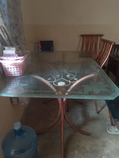 iron table and chair