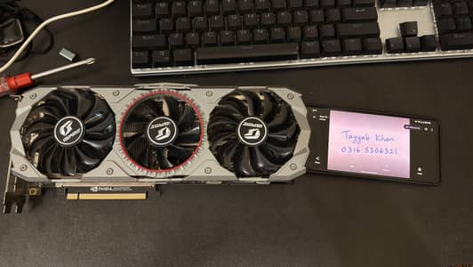 Colorful iGame RTX 2080 Ti Advanced OC Tri Fan GPU Top Tier Model