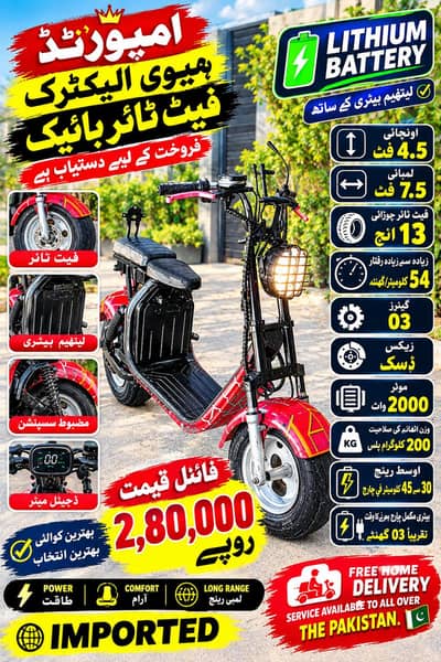 Imported Heavy and Fat Tyre Electric Scooter