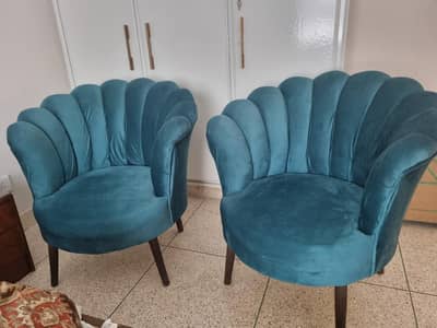Sea green aesthetic 2 piece sofa chair set.
