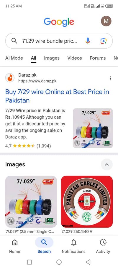 7/29 wires bundle Pak cable limited