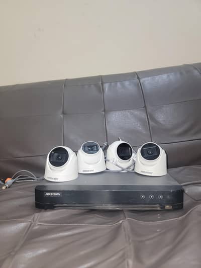 Hikvision 4 cameras 5MP with 4ch dvr 5MP latest model M1