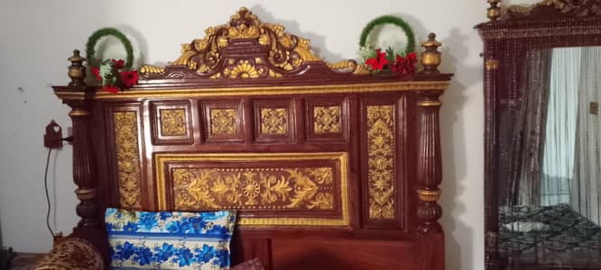 bed dressing table showcase