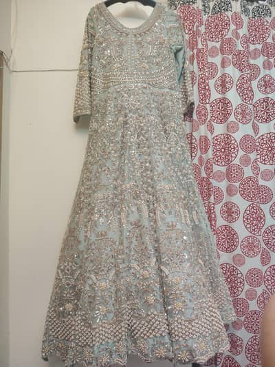Stunning Ice Blue Bridal Maxi