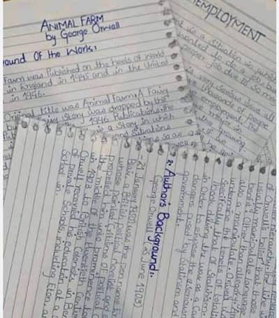Handwriting Assignment Work For Student Teacher And Housewife