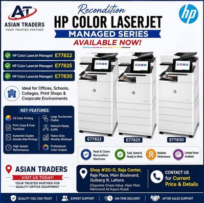 World no 1 HP E77830 color Photocopier with printer and scanner