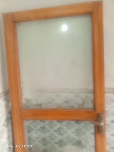 Glass wooden door
