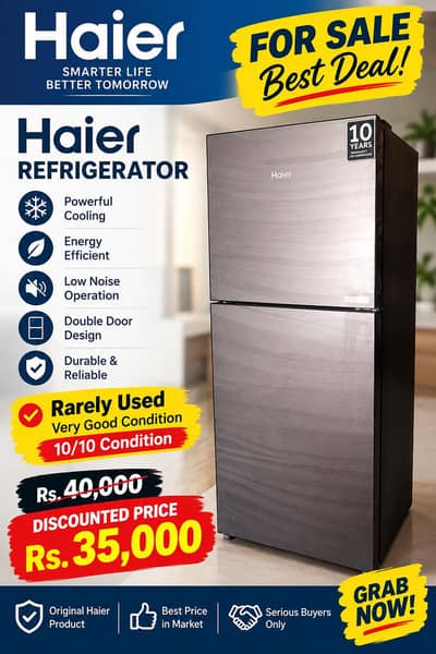 Hair Medium Size Refrigerator 10/10 condition Rarely Used