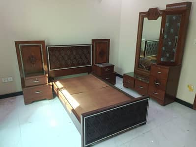 complete Wooden Bedroom Set – Bed, Dressing Table & Side Tables