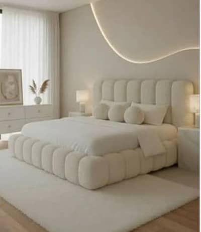 Buble bed set design Luxury Bed+side tables+dressingtablen