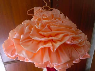 floral peach frock