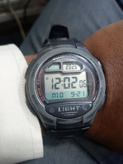 Casio W-734-9A Black Resin Band Digital Sports Youth Hand watch