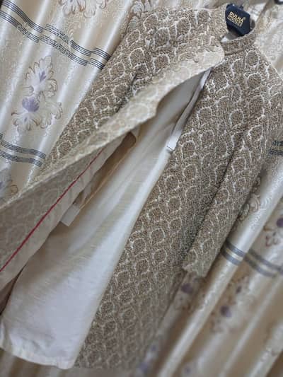 Wedding Sherwani + Matching Turban & Khussa Set - Like New