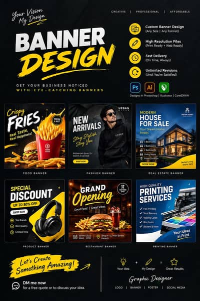 Professional Banner, Poster & Graphic Design Services