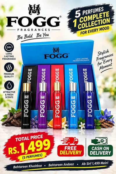 FOGG FRAGRANCES 5 PCS