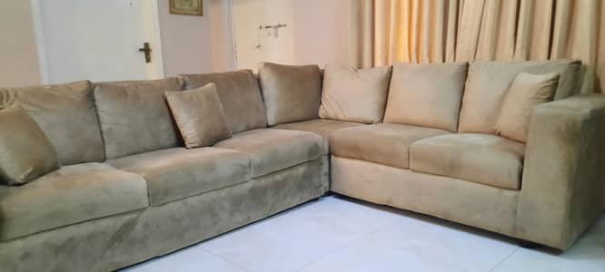 6 seater L-shaped sofa