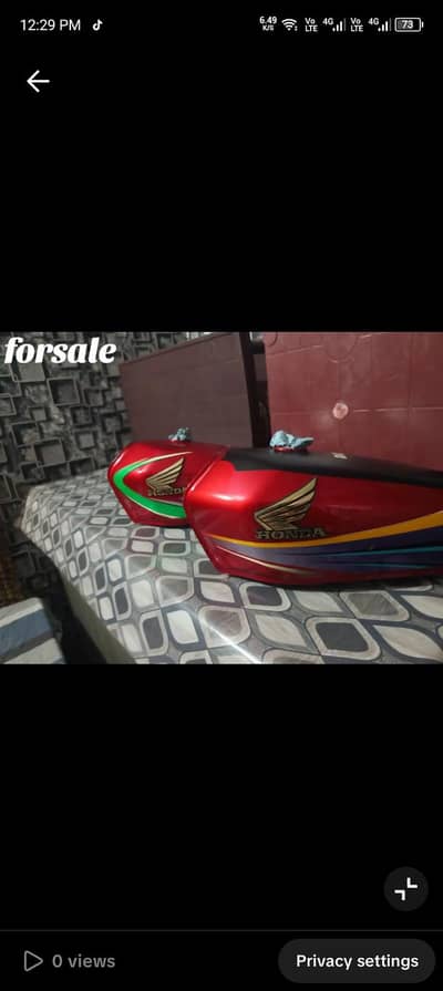 Honda 125 total janwan bike se otre Howee 1 set ki price 16k