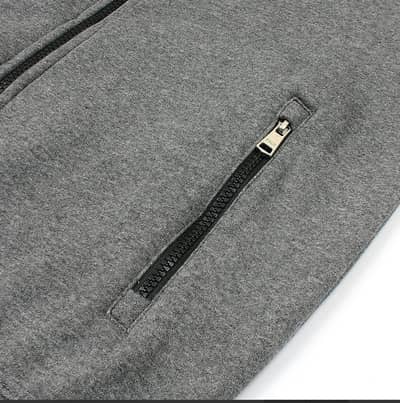RL12 Premium Small Pony Cotton Fleece Zipper Jacket (Charcoal Grey