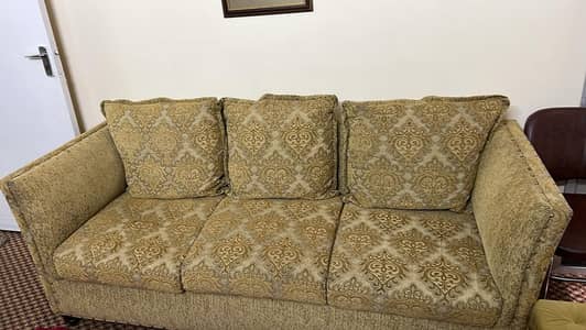 5 seator sofa set along with two seperate seats