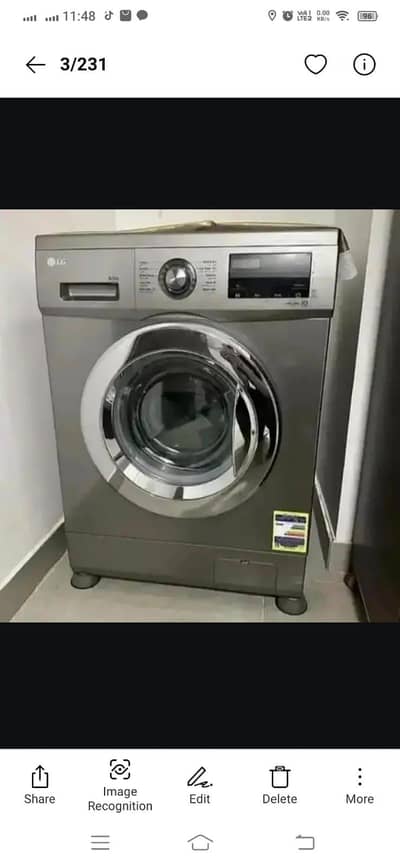 Lg washing machine 1 month use O3O9-31O-56-O2 my WhatsApp number