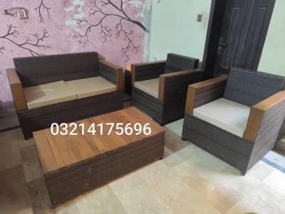 OUTDOOR GARDEN RATTAN UPVC FURNITURE SOFA SET CHAIRS TABLE UMBRELLA