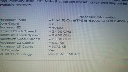 Dell i5 6gen read add
