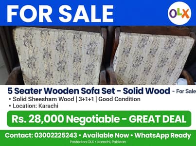 five seater sofa set excellent condition