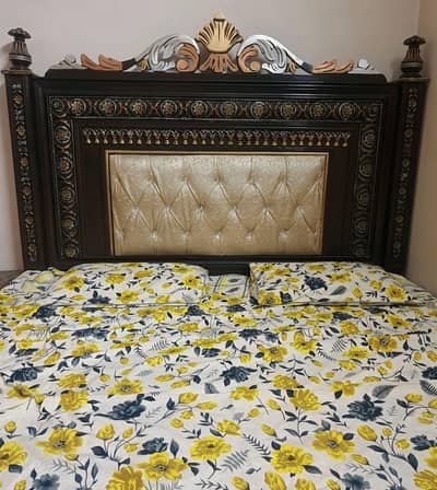Premium Wooden Bed – Strong & Beautiful Design | Excellent Condition