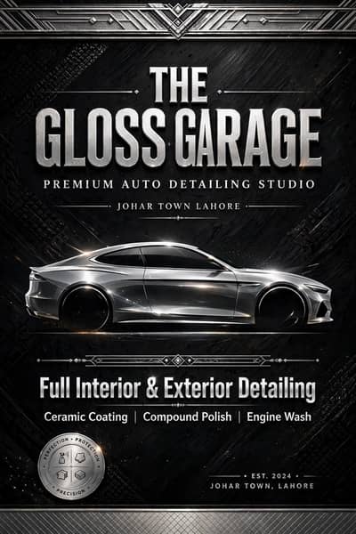 جوہر ٹاؤن لاہور میں کار ڈیٹیلنگ ہوم سروس - THE GLOSS GARAGE
