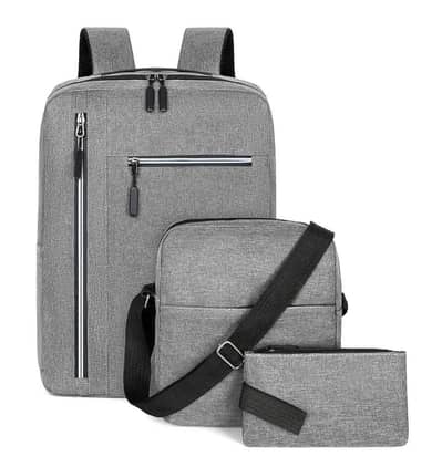 3-Piece Laptop bagpack for students and professionals