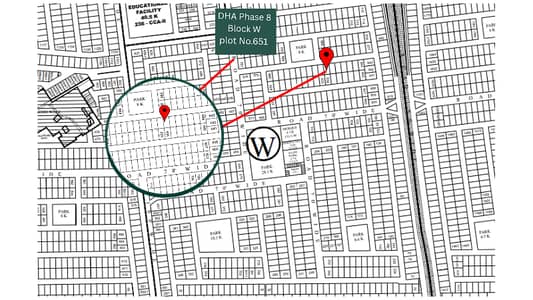 Prime Location 1 Kanal Residential Plot No. 651 for Sale in Block W, DHA Phase 8 Lahore