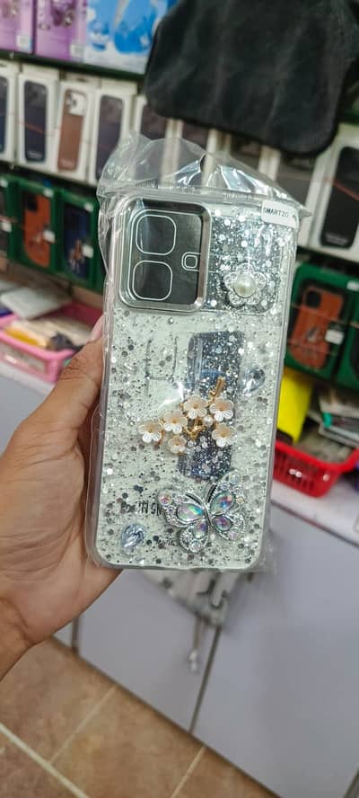 Google Pixel Series Luxury Glitter Butterfly & 3D Flower Back Covers