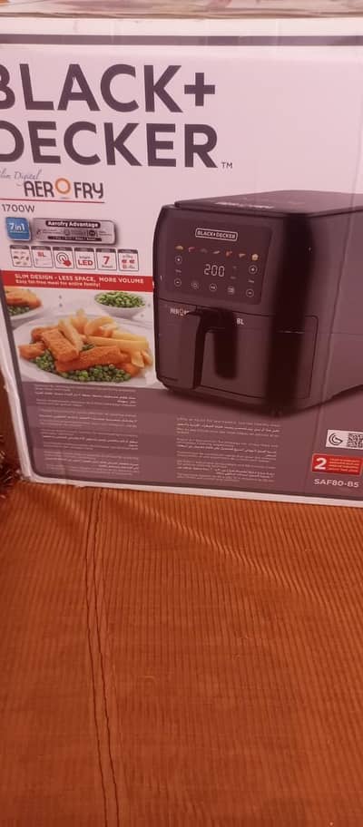 Black and Decker Air Fryer Brand New  Just 1 Time Use For Checking