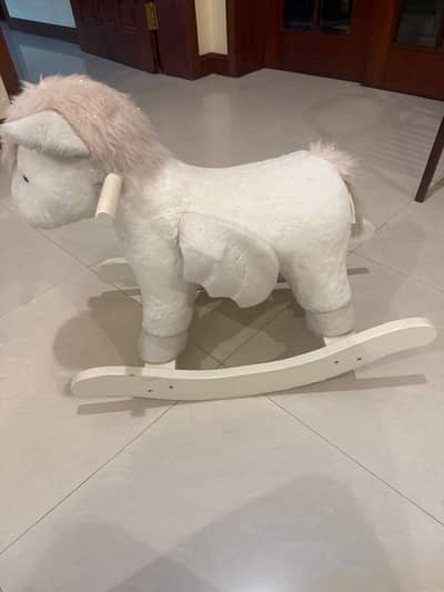 Soft Wooden Rocking Horse Toy for Kids / Toddlers