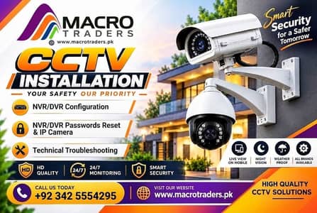 CCTV Installation, NVR/DVR Password Reset & IP Camera Setup