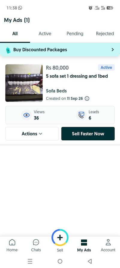 5sofa 1dressing 1bed