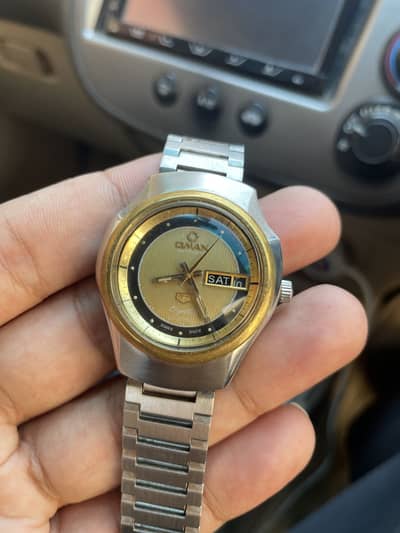 omax swiss made automatic vintage watch