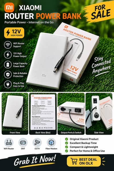 Xiaomi Router Power Bank 12V High Power – New
