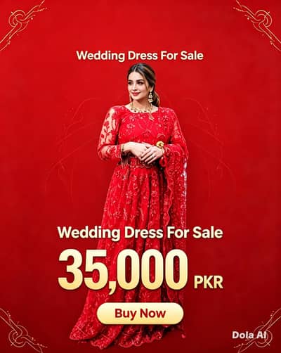 Premium Red Wedding Dress – Excellent Condition | 35,000 PKR