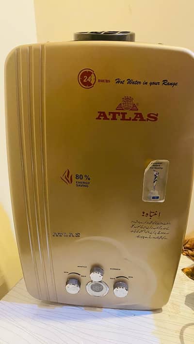 Brand new box pack atlas gas geyser/heater never used