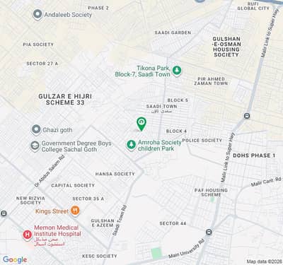 400 Square Yard Plot Sale In Block 3 Saadi Town Karachi 60 Feet Road
