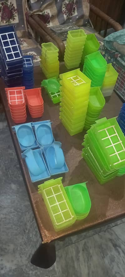 Birds food pots