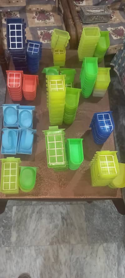 Birds food pots