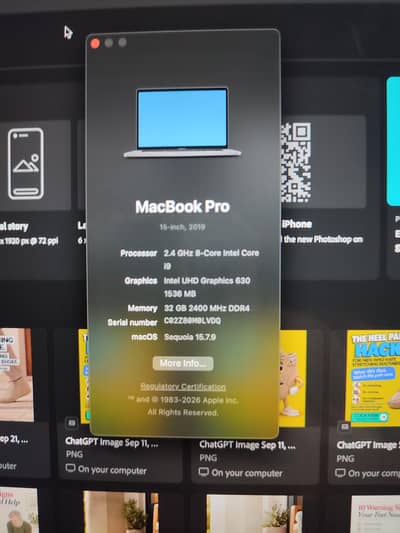 MacBook Pro 15-inch 2019 – Core i9 / 32GB RAM / 1TB SSD