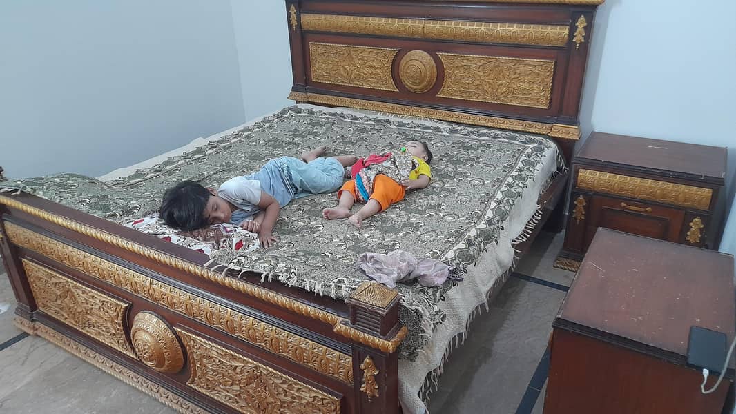 bed with side table 3
