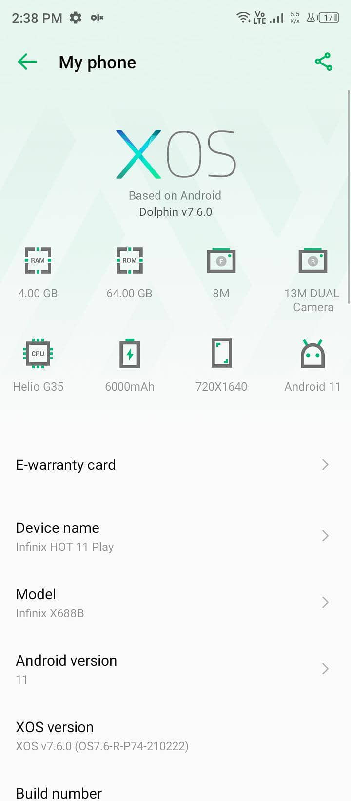 Infinix Note 11 0