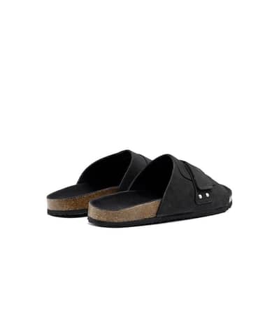 Men’s velcro Leather Slide